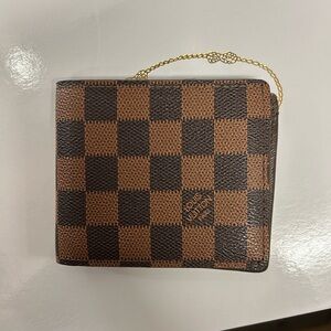 Louis Vuitton Brown and Black Checkered Wallet